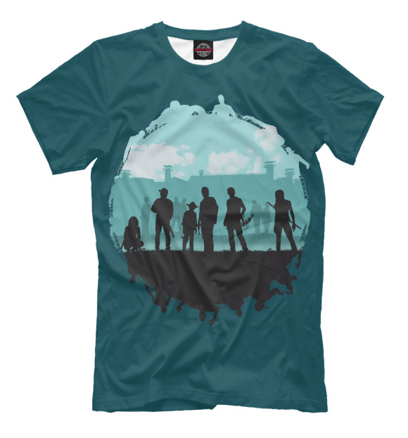 Мужская футболка с изображением The Walking Dead цвета Темно-зеленый