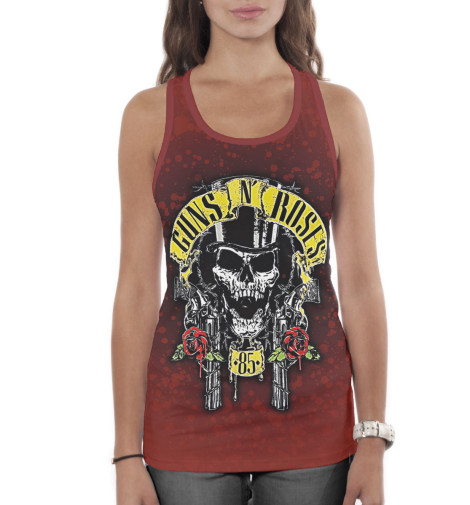 Майки борцовки Print Bar, Белый, Guns N' Roses