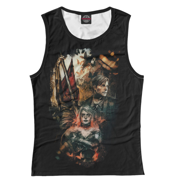 Майка для девочки с притом Silent Hill 2 цвета Белый Майка для девочки с изображением Silent Hill 2 цвета Белый