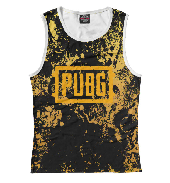 Женская майка с изображением PUBG цвета Белый