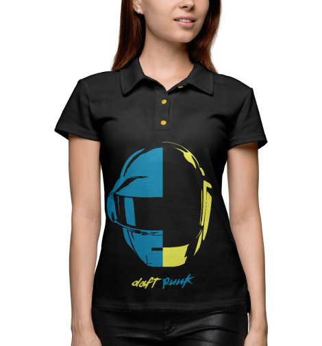 

Поло Print Bar, Белый, Шлем Daft Punk