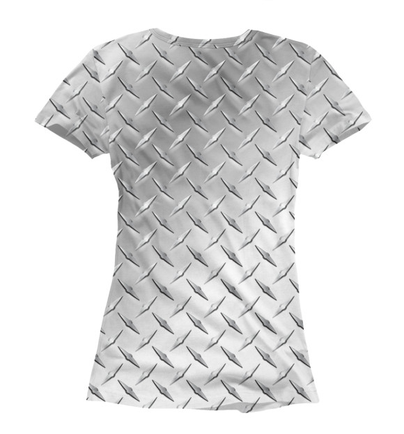 Женская футболка с изображением Metallic цвета Белый