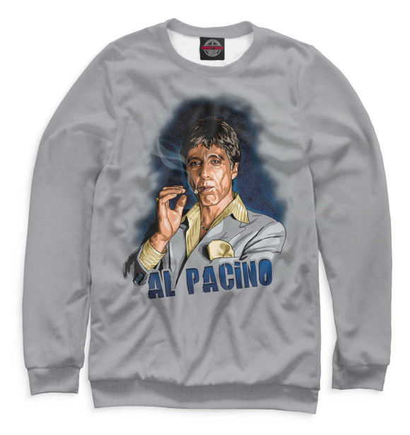 Мужской свитшот с изображением Al Pacino цвета Белый