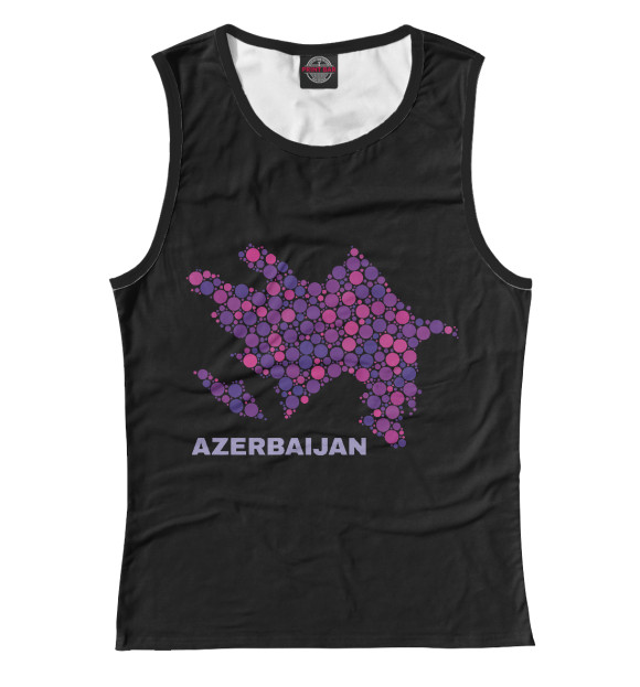 Майка для девочки с изображением Azerbaijan цвета Белый