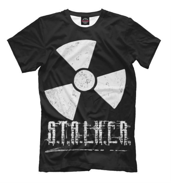Мужская футболка с изображением Сталкер цвета Черный