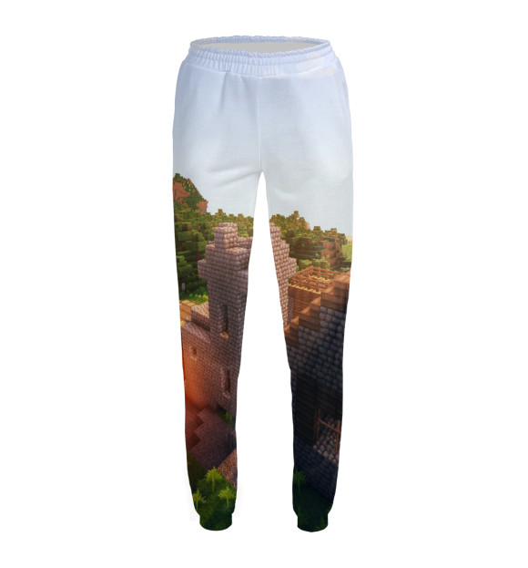 Женские спортивные штаны с изображением Minecraft collection 2019 цвета Белый