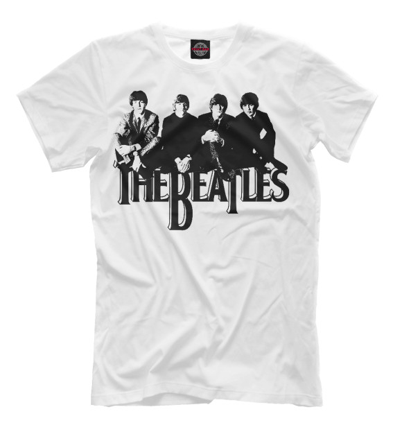 Футболка для мальчиков с изображением The Beatles цвета Молочно-белый