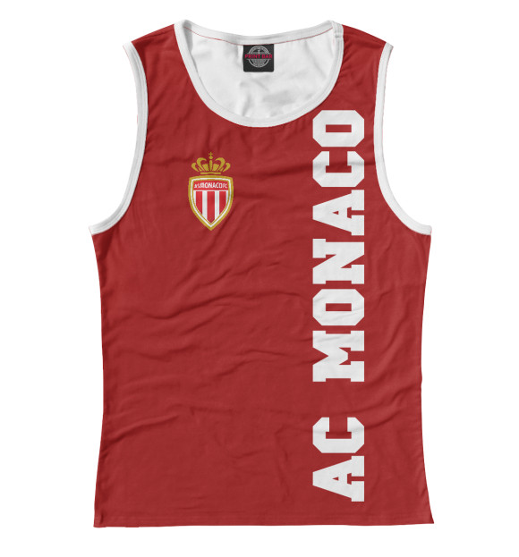 Женская майка с изображением AC Monaco FC цвета Белый