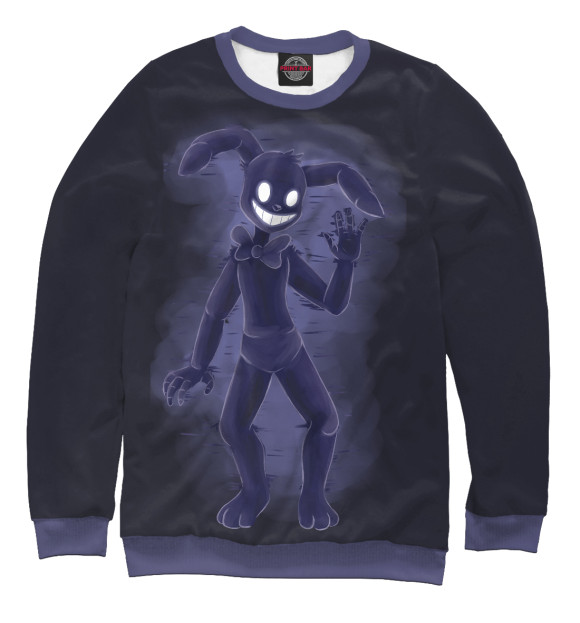 Свитшот для мальчиков с изображением Shadow Bonnie (fnaf) цвета Белый