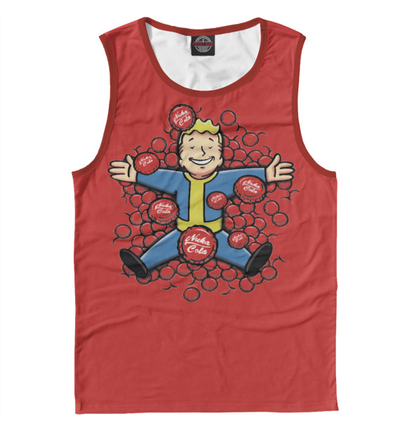 Майка для мальчика с изображением Vault boy цвета Белый