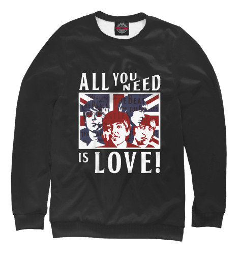 

Свитшоты Print Bar, Белый, All You Need Is Love!