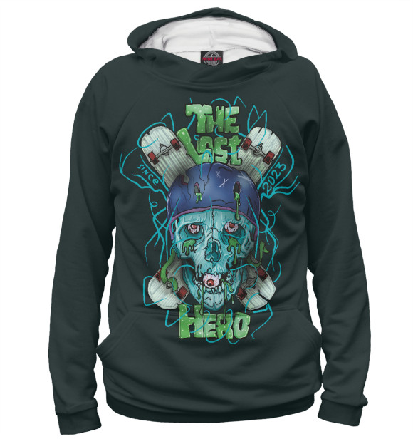 Женское худи с изображением The Last Hero цвета Белый