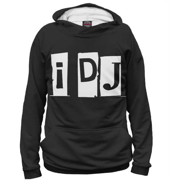 Женское худи с изображением DJ цвета Белый