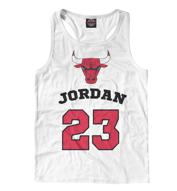 Мужская майка-борцовка с изображением Майкл Джордан цвета Белый