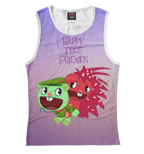 

Майки Print Bar, Белый, Happy Tree Friends