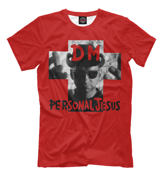 Мужская футболка с изображением Personal Jesus цвета Светло-коричневый