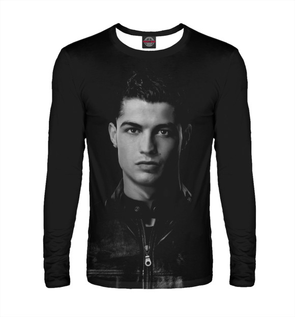 Мужской лонгслив с изображением Ronaldo цвета Белый