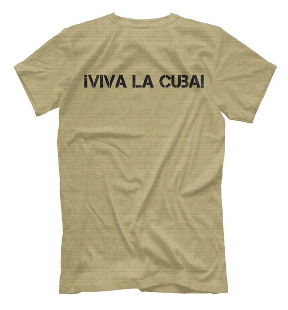 Мужская футболка с изображением Фидель Кастро цвета Белый