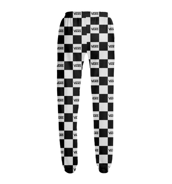Женские спортивные штаны с изображением VANS Black and White цвета Белый