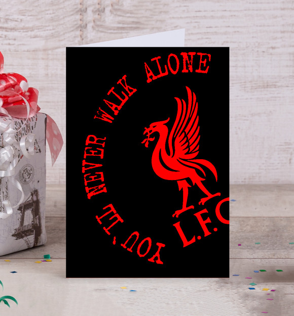 Открытка с изображением Liverpool цвета Белый