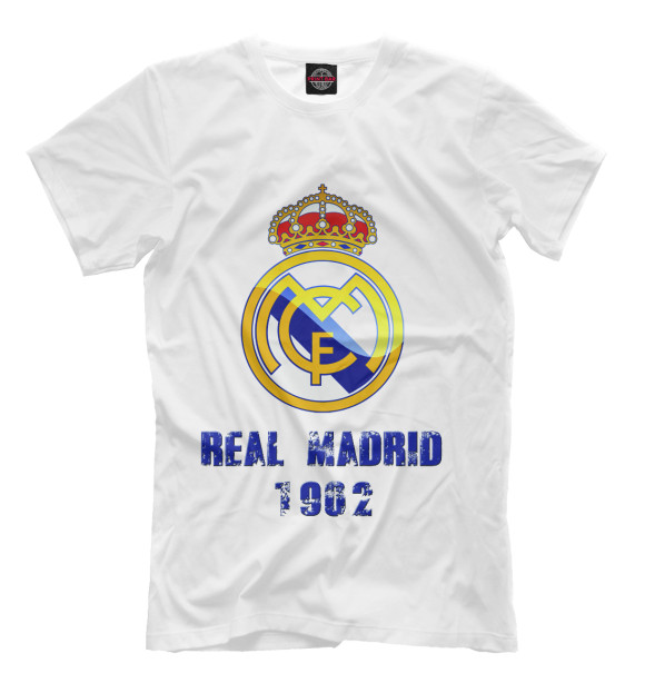 Мужская футболка с изображением FC Real Madrid цвета Молочно-белый