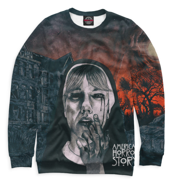 Женский свитшот с изображением Сестра Мери Юнис цвета Белый