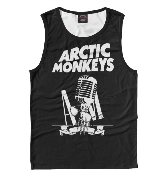 Мужская майка с притом Arctic Monkeys цвета Белый Мужская майка с изображением Arctic Monkeys цвета Белый