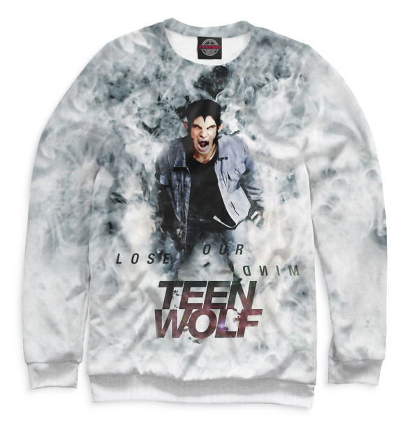 Свитшот для мальчиков с изображением Волчонок цвета Белый