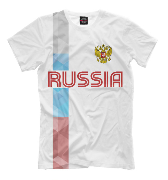 Футболка для мальчиков с изображением Russia цвета Молочно-белый