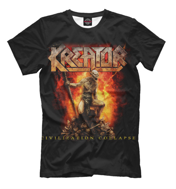 Футболка для мальчиков с изображением Kreator цвета Черный