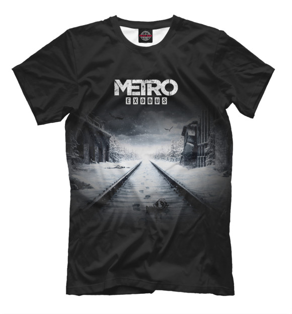 Мужская футболка с изображением Metro Exodus цвета Черный