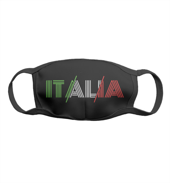 Маска тканевая с изображением Italia цвета Белый