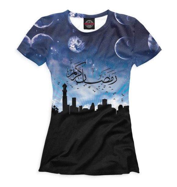 Футболка для девочек с изображением Ислам цвета Белый