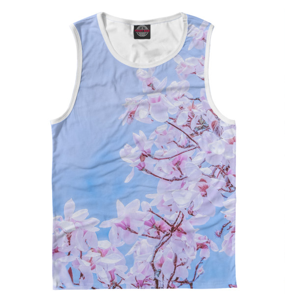 Майка для мальчика с изображением Цветущая магнолия цвета Белый