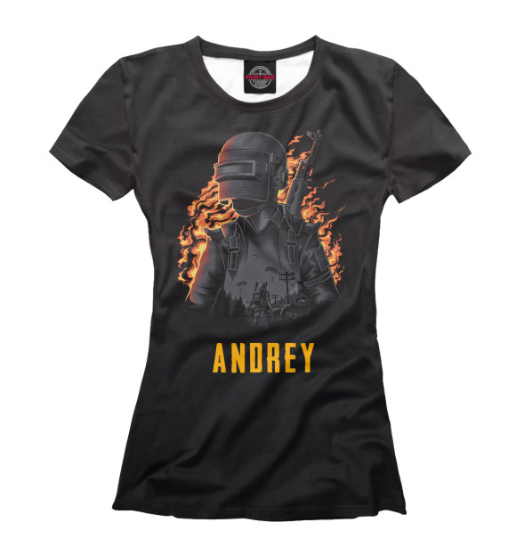 Футболка для девочек с изображением PUBG - Andrey цвета Белый
