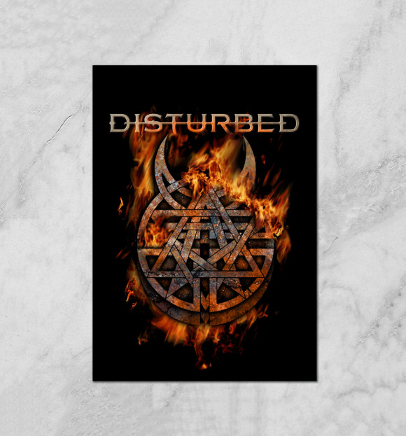 Плакат с изображением Disturbed цвета Белый
