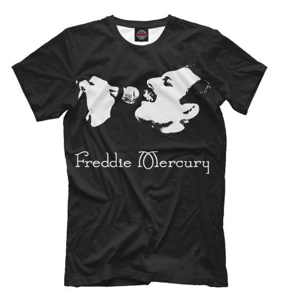 Футболка для мальчиков с изображением Freddie Mercury цвета Черный