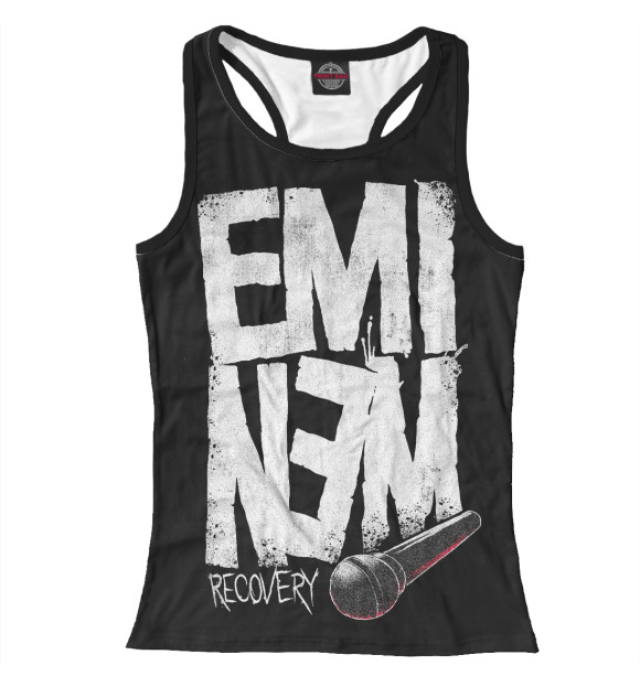 Женская майка-борцовка с изображением Eminem цвета Белый