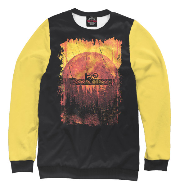 Женский свитшот с изображением MTB Vintage Moon цвета Белый