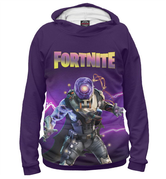 Женское худи с изображением Fortnite Cyclo Outfit цвета Белый