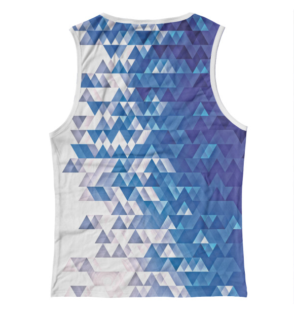 Майка для девочки с изображением Polygonal Blue цвета Белый