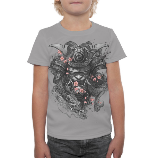 

Футболки Print Bar, Серый, Самурай