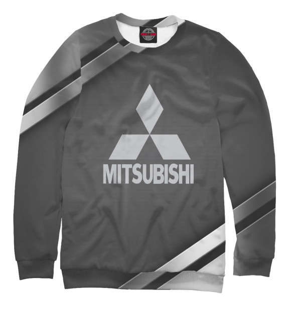 Свитшот для мальчиков с изображением Mitsubishi цвета Белый