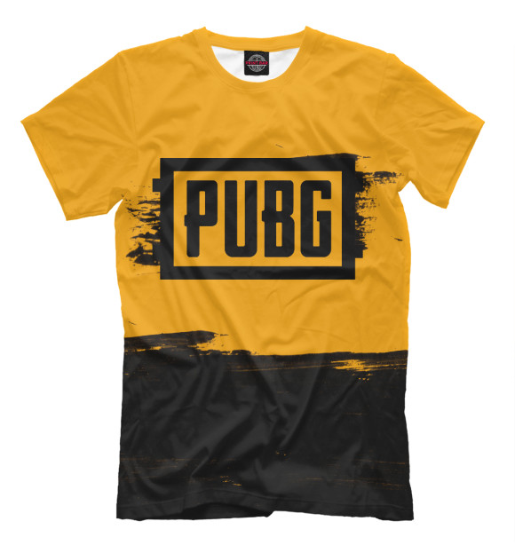 Мужская футболка с изображением Pubg Краска цвета Оранжевый