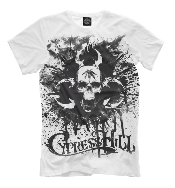Мужская футболка с изображением Cypress Hill цвета Молочно-белый