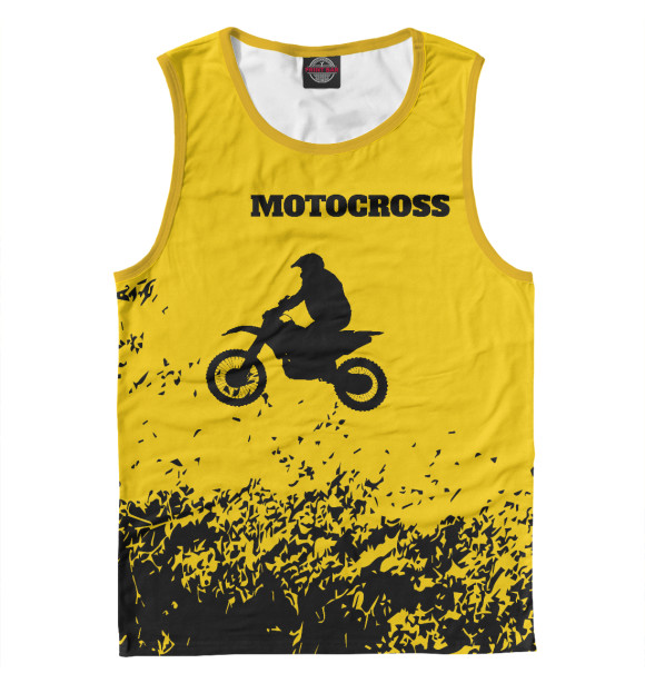 Майка для мальчика с изображением Motocross цвета Белый
