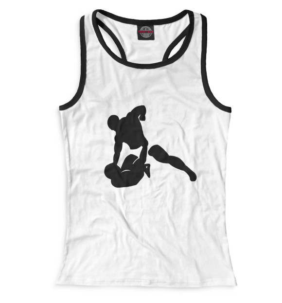 Женская майка-борцовка с изображением MMA цвета Белый