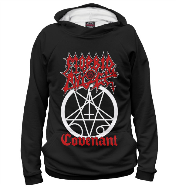Женское худи с изображением Morbid Angel цвета Белый