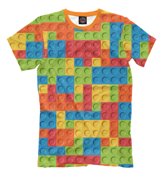 Мужская футболка с изображением Лего цвета Молочно-белый