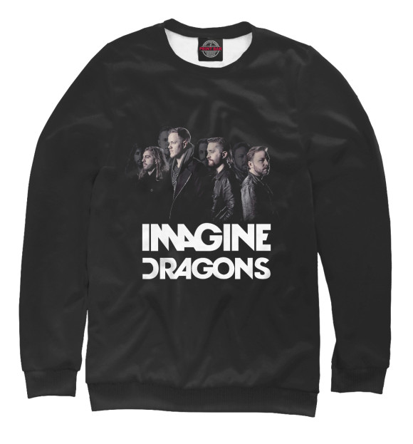 Мужской свитшот с изображением Imagine Dragons цвета Белый